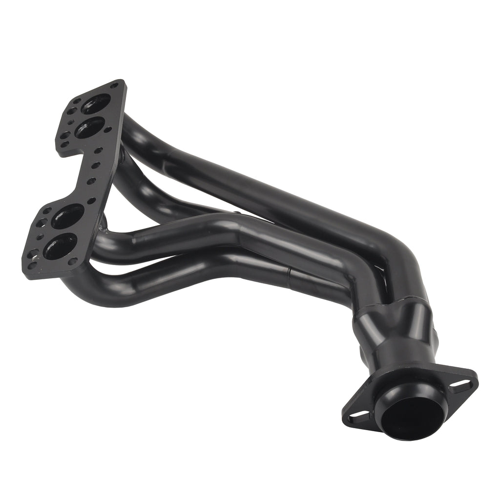 Black Performance Exhaust Header System For 90-95 T,oyota Pickup&4-Runner 2.4L 22RE 4WD