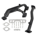 Black Performance Exhaust Header System For 90-95 T,oyota Pickup&4-Runner 2.4L 22RE 4WD