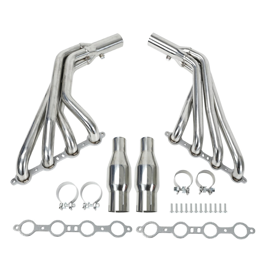 Long Tube Stainless Header Exhaust Manifold For 10-15 Chevy Camaro SS LS3 6.2 V8