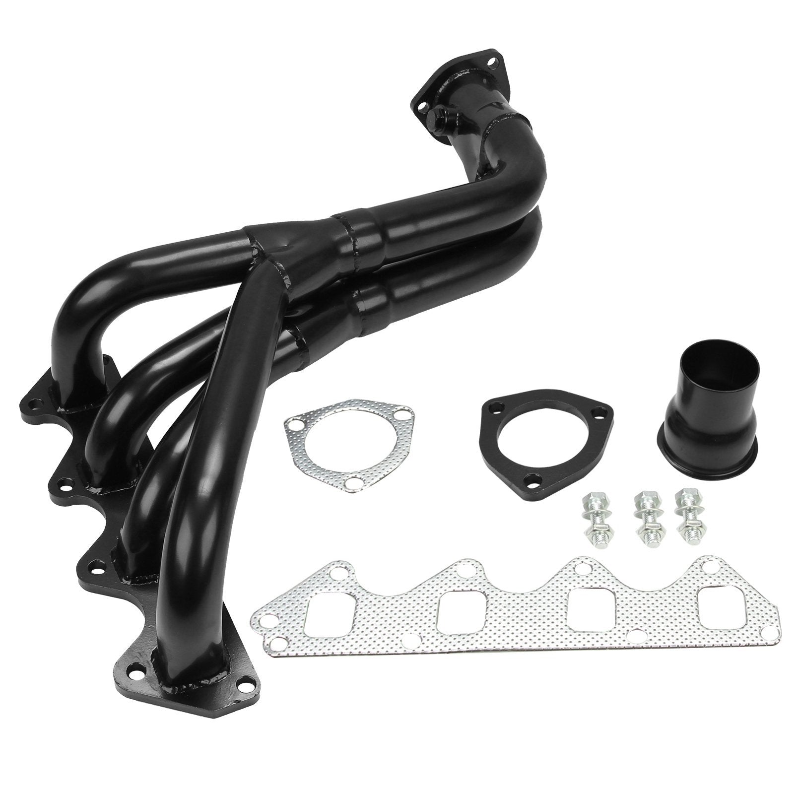 Black Exhaust Header For S,uzuki 89-94 Geo Tracker 1.6L 85-95 Samurai 1.3L 89-94 Sidekick 1.6L